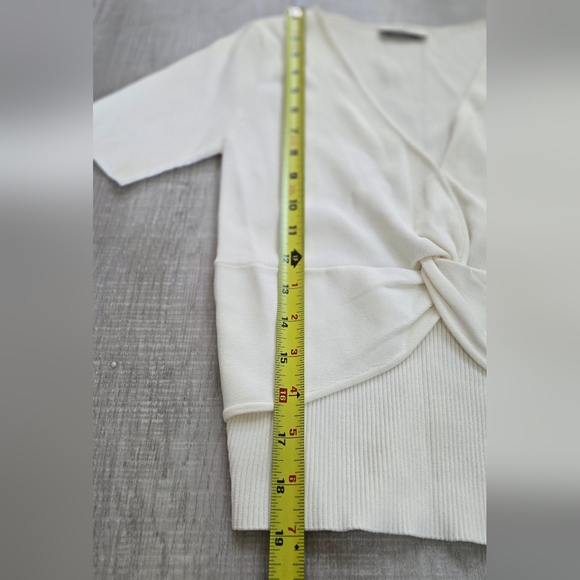 Sandro | Serena Ribbed Knit Top in White, size 2 - Picture 5 of 8